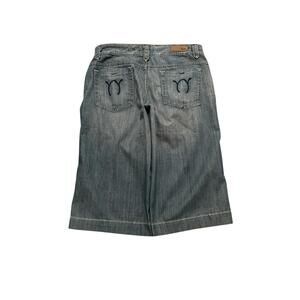 Y2k Faded Blue and Black Jorts Size 30"
